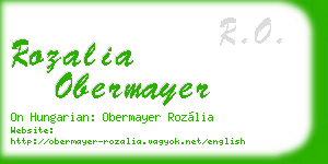 rozalia obermayer business card